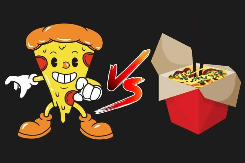 Pizza versus Chinese Food Graphic