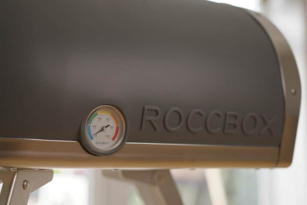Gozney Roccbox Pizza Oven Thermometer side view